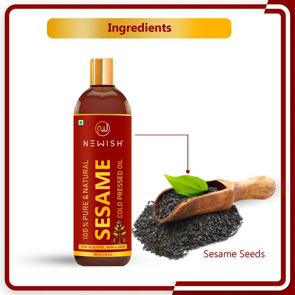 Newish Cold Pressed Sesame Oil For Hair & Skin | Grocsy