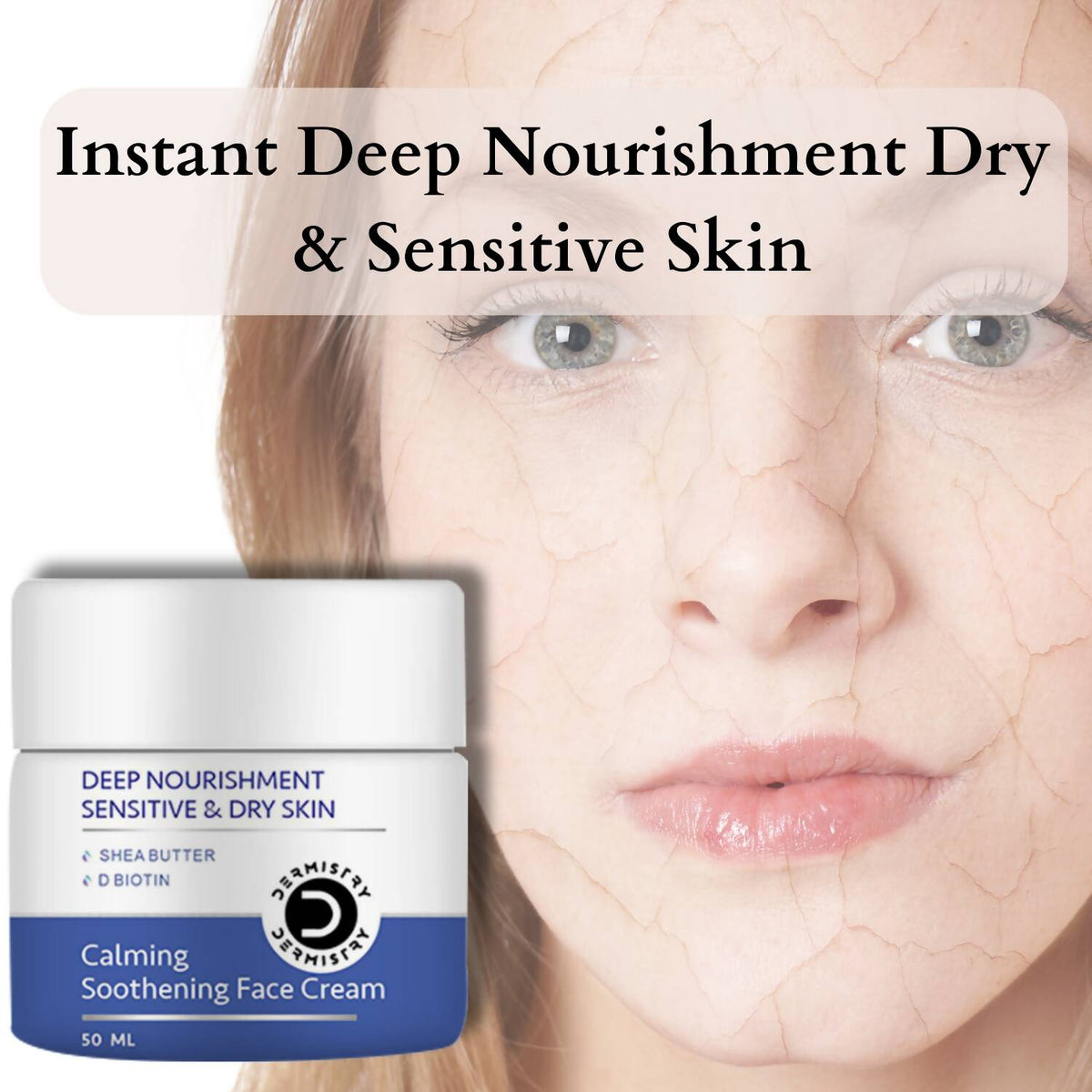 Dermistry Sensitive & Dry Skin Nourishing Body Butter & Calming Soothening Face Cream | Grocsy