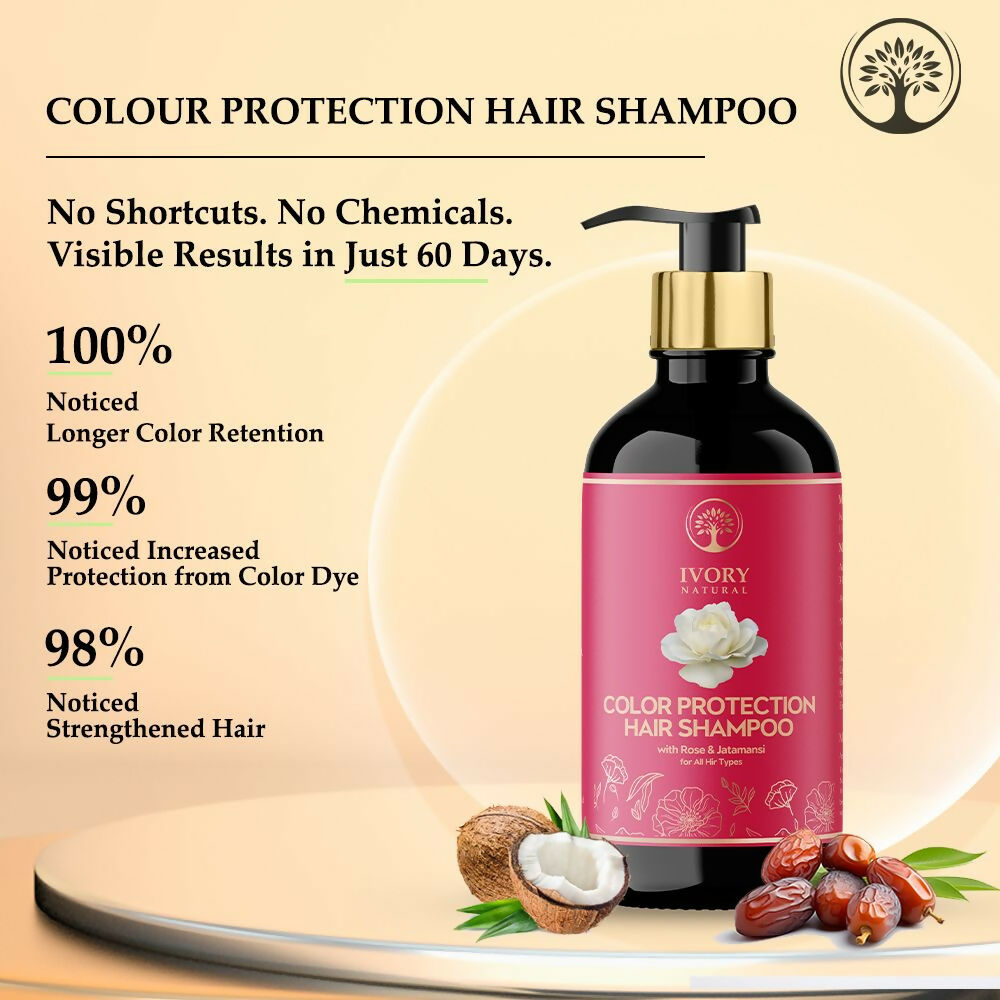 Ivory Natural Color Protection Hair Shampoo - Natural Solution For Coloured Hair | Grocsy