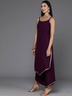Ahalyaa Women's Traditional wear Kurta Set - Burgundy | Grocsy