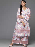 Ahalyaa Women's Traditional wear Kurta Set - Lavender | Grocsy