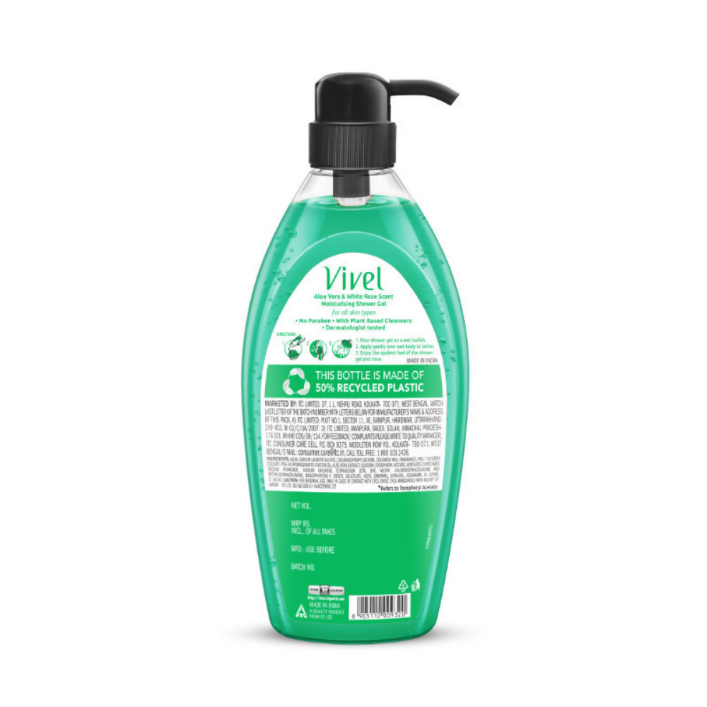 Vivel Aloe Vera & White Rose Scent Moisturizing Shower Gel | Grocsy