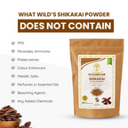 Wild Organic Shikakai Powder Natural Hair Conditioner For Smooth & Silky Hair | Grocsy
