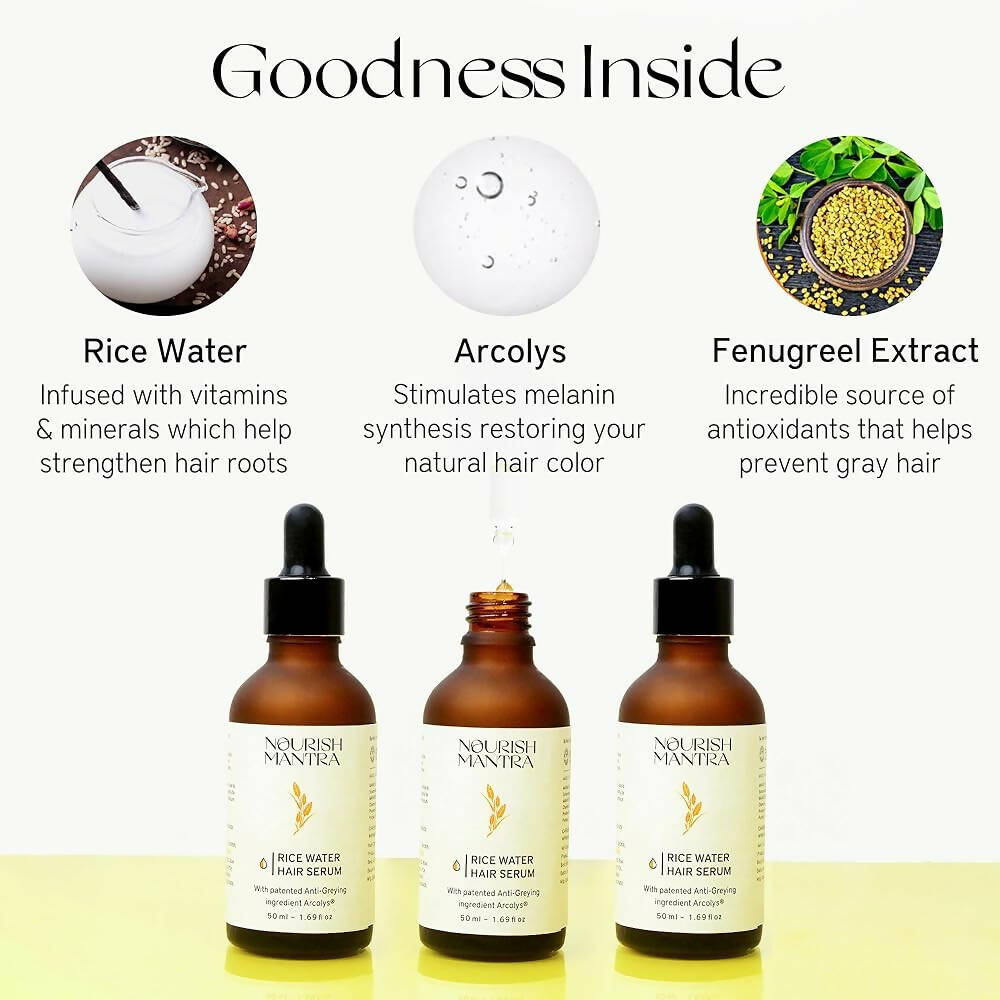 Nourish Mantra Anti-Greying Rice Water Serum | Grocsy
