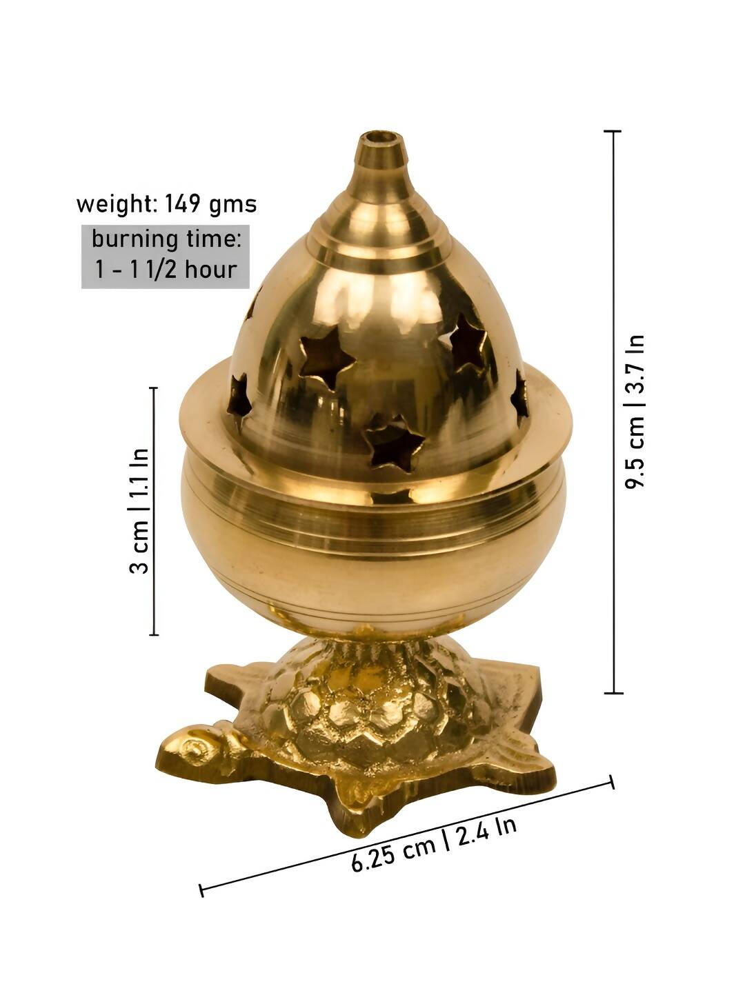 Spillbox Gold-Toned Brass Kachua Goblet Diyas Pooja Essential | Grocsy