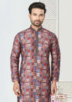 Joban Fashion Men's multicolor Cotton printed Kurta Pyjama set | Grocsy