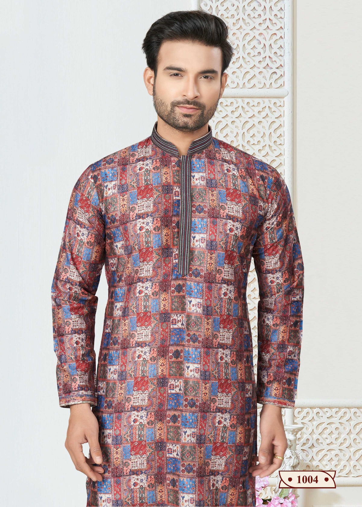Joban Fashion Men's multicolor Cotton printed Kurta Pyjama set | Grocsy