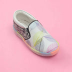 Tiny Bugs Girls Leaf Printed Slip Ons Sneakers - White | Grocsy