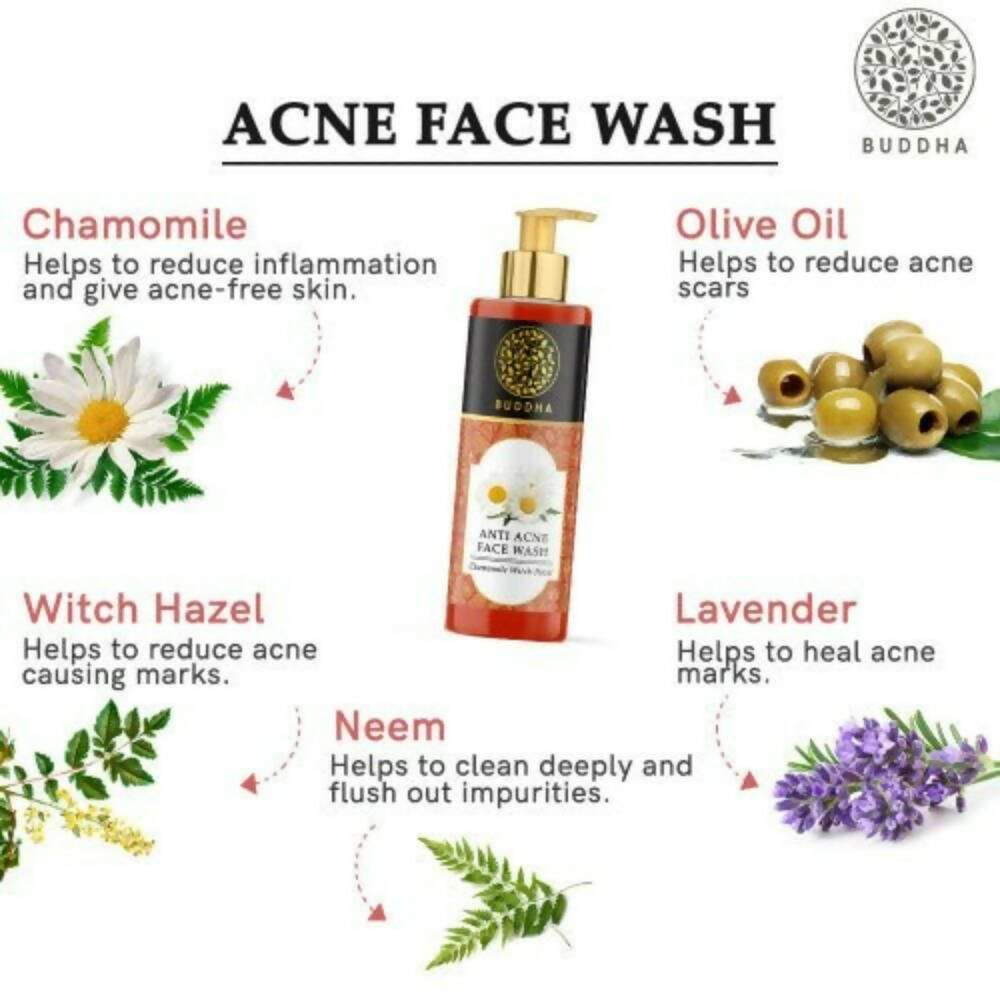 Buddha Natural Anti Acne Face Wash | Grocsy