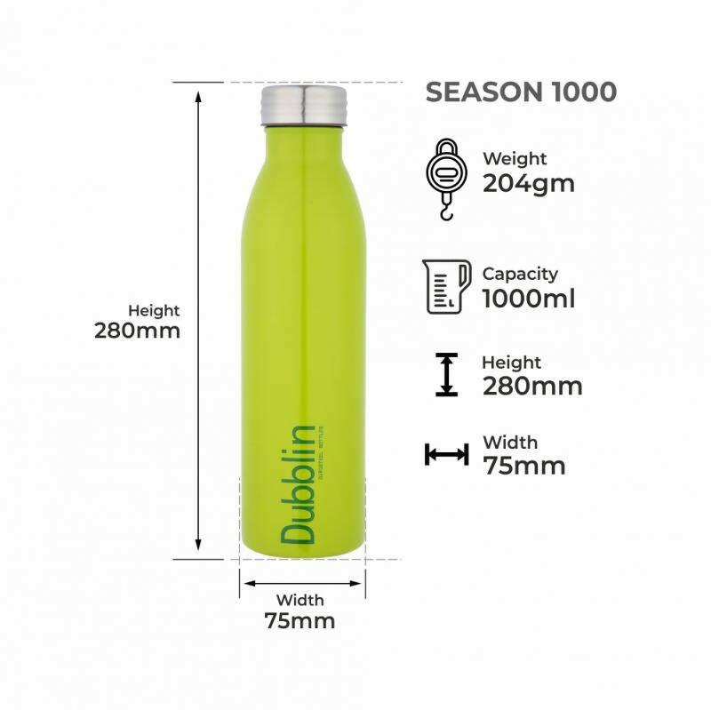 Dubblin Season Stainless Steel Fridge Water Bottle | Grocsy