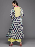 Ahalyaa Womens Yellow Cotton Digital Printed Kurta Palazzo Set | Grocsy