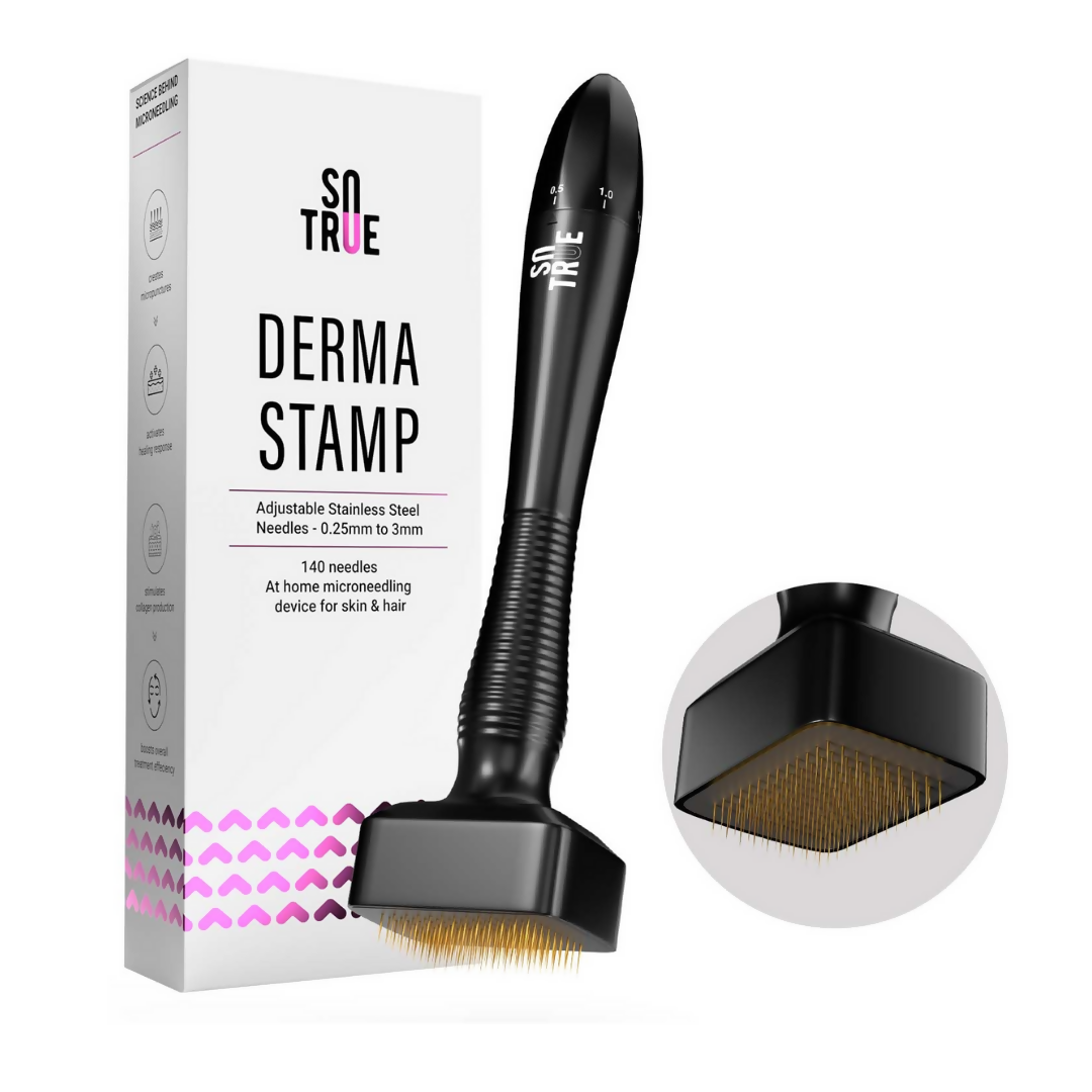 Sotrue Derma Stamp for Hair Growth | Adjustable Needles 0.25mm to 3mm | Grocsy