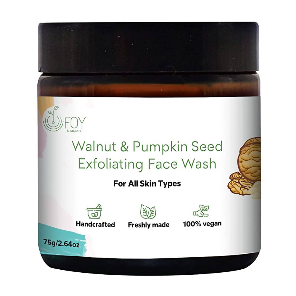 FOY Naturals Walnut and Pumpkin Seed Exfoliating Face Wash | Grocsy