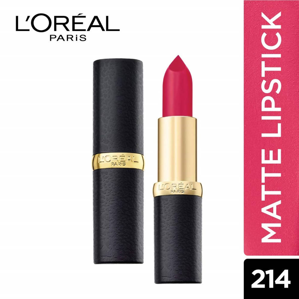 L'Oreal Paris Color Riche Moist Matte Lipstick - 214 Raspberry Syrup | Grocsy