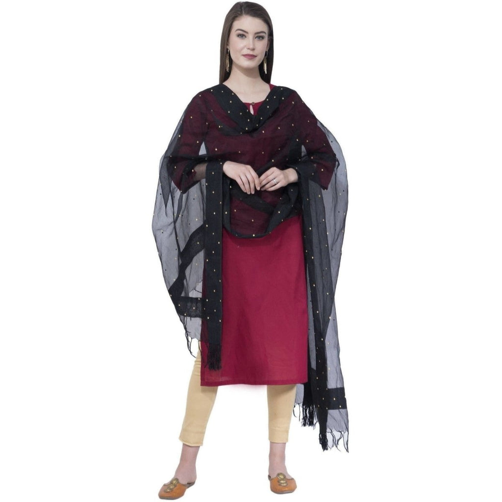 A R Silk Black Color Chandna Dupattas and Chunnis | Grocsy