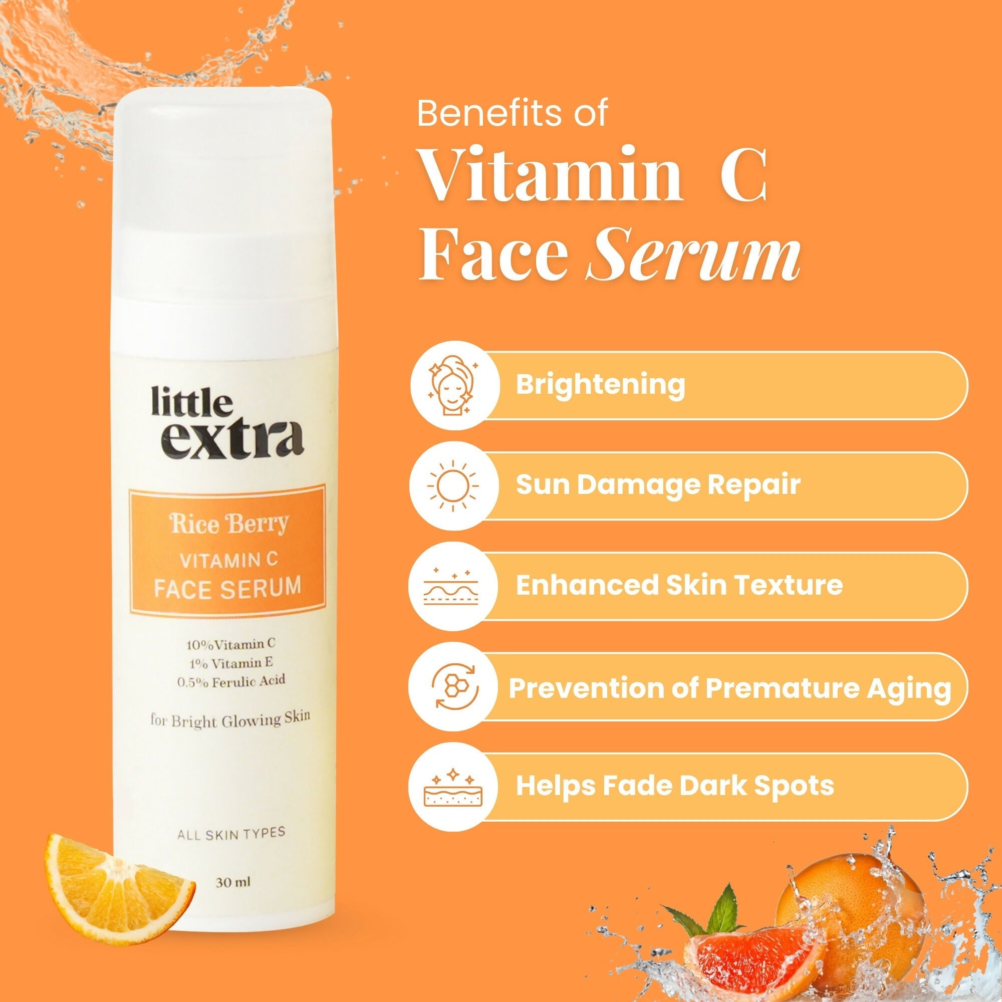 Little Extra Rice Berry 10% Vitamin C Face Serum | Grocsy