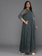 Ahalyaa Women's Traditional wear Ethnic Dress - Grey | Grocsy