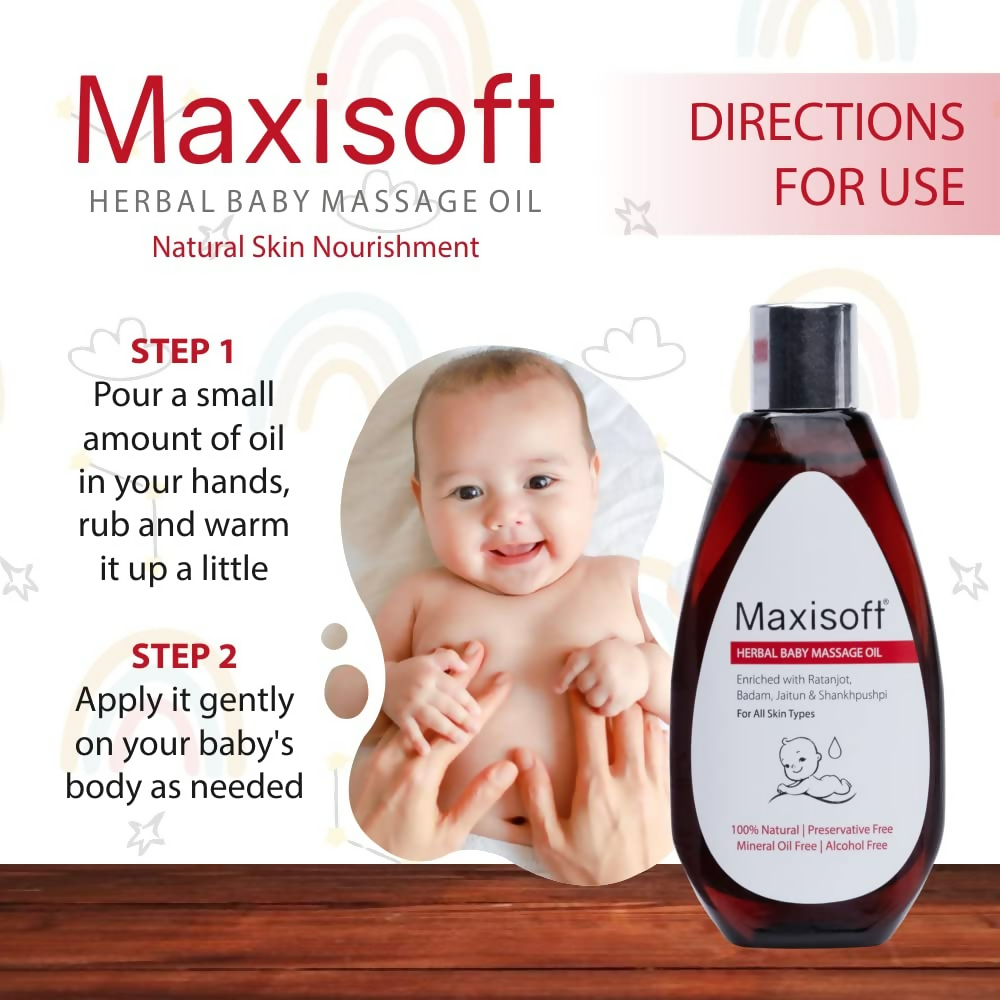 Maxisoft Herbal Baby Massage Oil | Grocsy