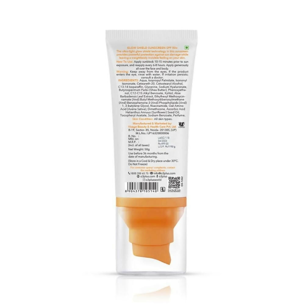 Professional O3+ Derma Cult Glow Shield Sunscreen SPF 50 PA+++ | Grocsy