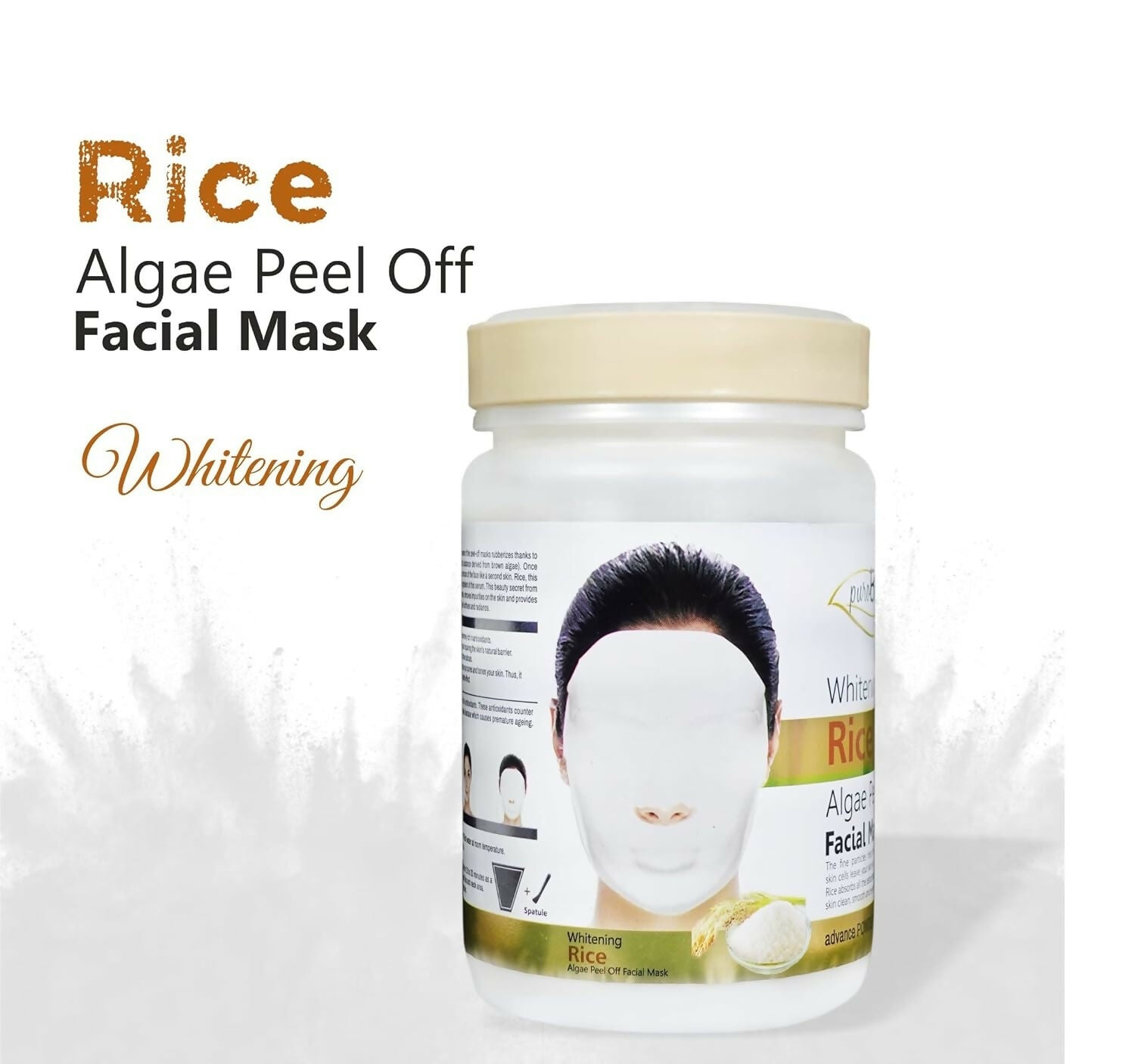 Purobio Algae Peel off Face Mask Whitening Rice Facial Mask | Grocsy