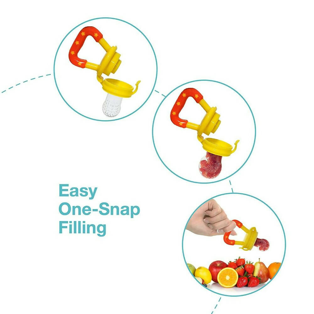 LuvLap Silicone Food/Fruit Nibbler with Extra Mesh | Grocsy