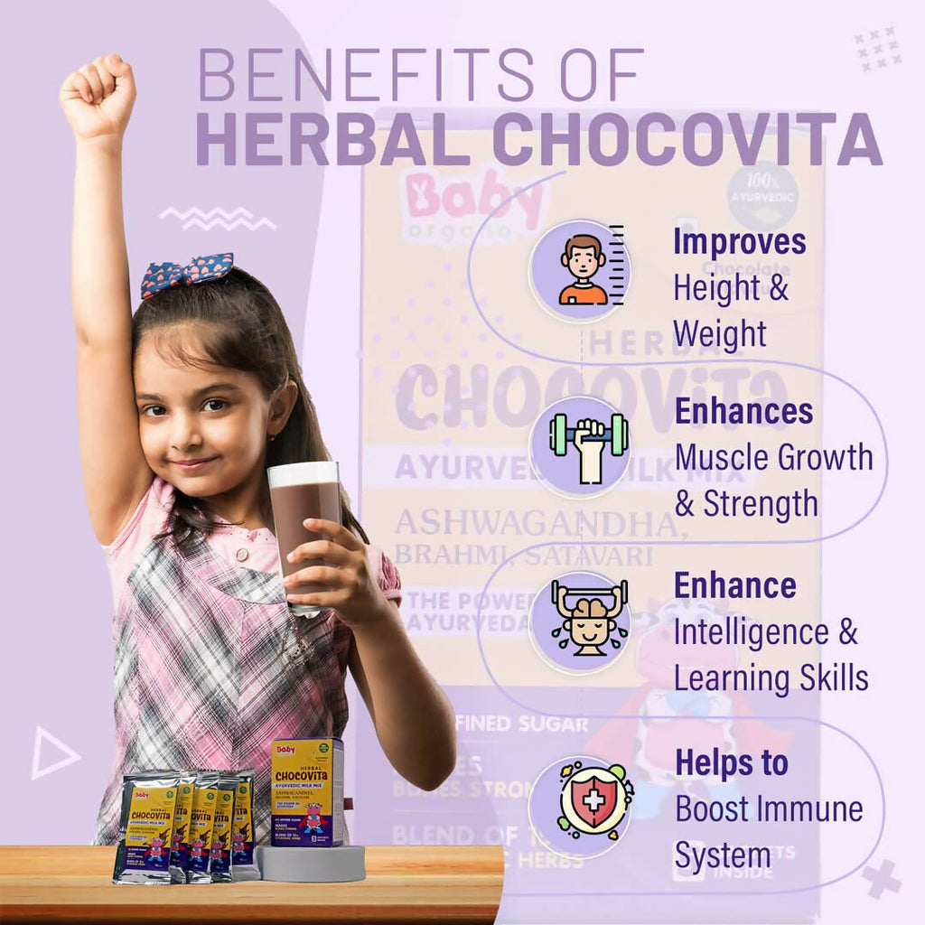 Babyorgano Herbal Chocovita Ayurvedic Milk Mix | Grocsy