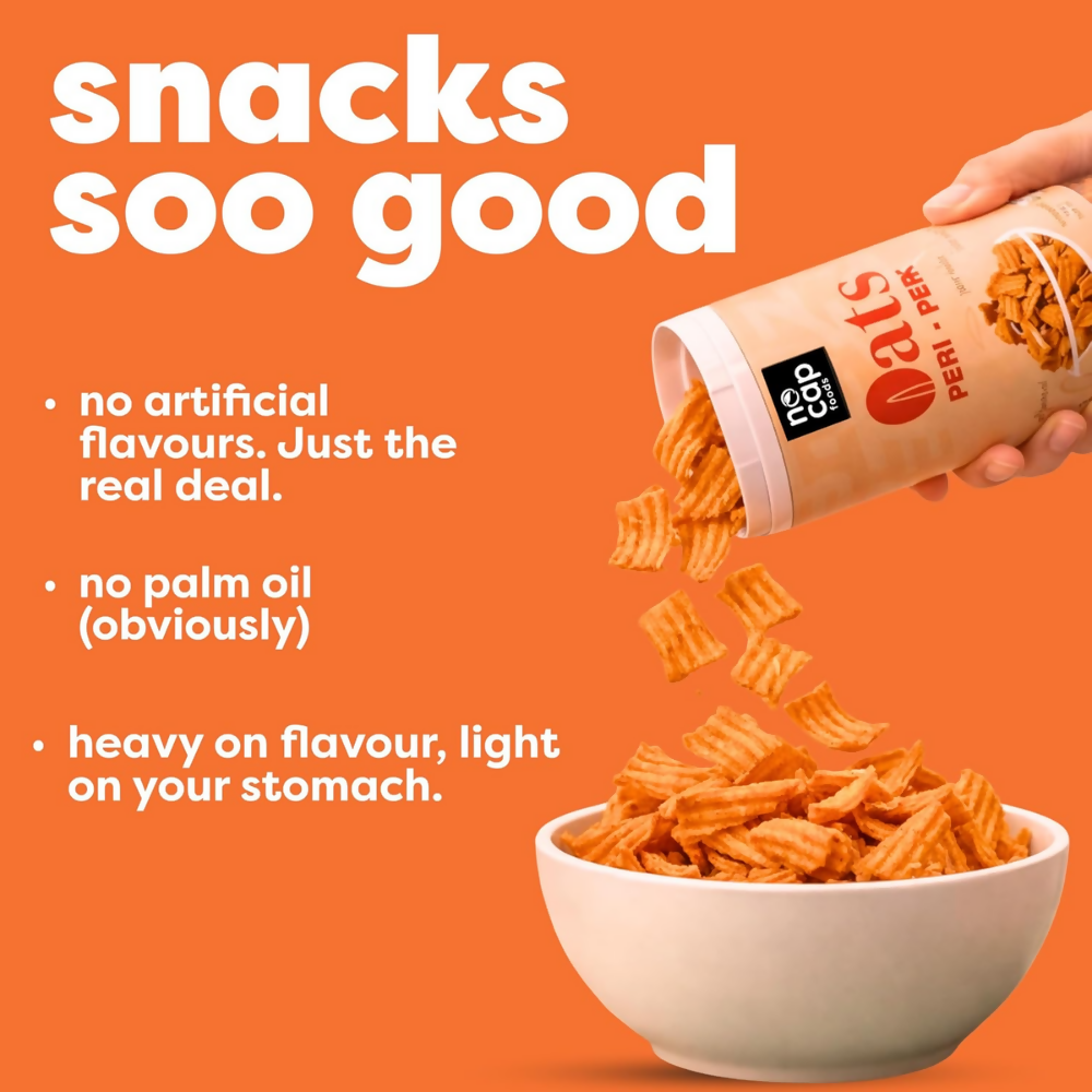 Nocap foods Zero Guilt Healthy Chips - Classic Masala & Oats Peri Peri | Grocsy
