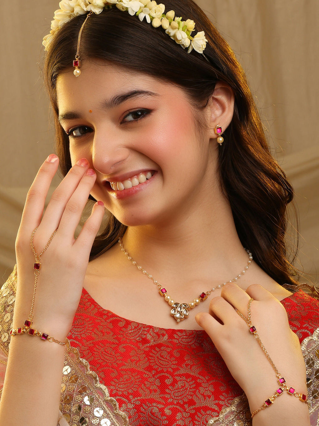 Ruby Raang Dua 4-Piece Jewelry Set | Grocsy