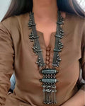 Joban Fashion Women Silver Round Pendant Set | Grocsy