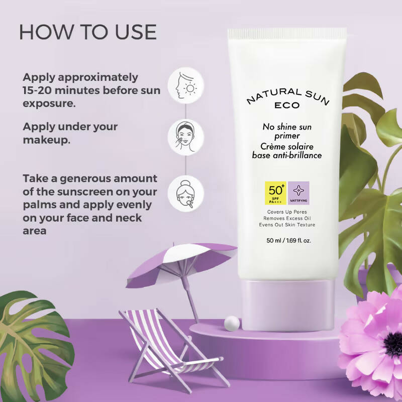 The Face Shop Natural Sun Eco No Shine Sun Primer SPF 50+ - Korean Skincare | Grocsy