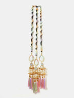 Ruby Raang Colorful Gota Pati Work And Colorful Pastel Hues Threadswith And Black Thread & Mirros | Grocsy