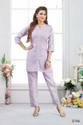 Joban Fashion Heavy Muslin Lylac Color Kurta Set | Grocsy