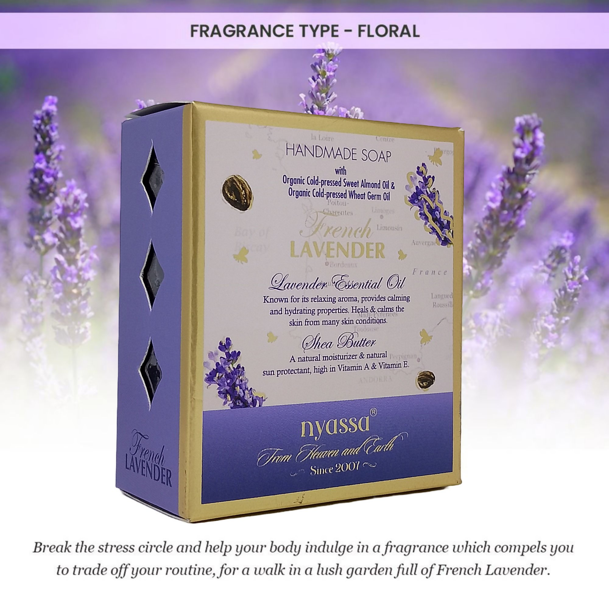 Nyassa Luxurious French Lavender Handmade Soap | Grocsy