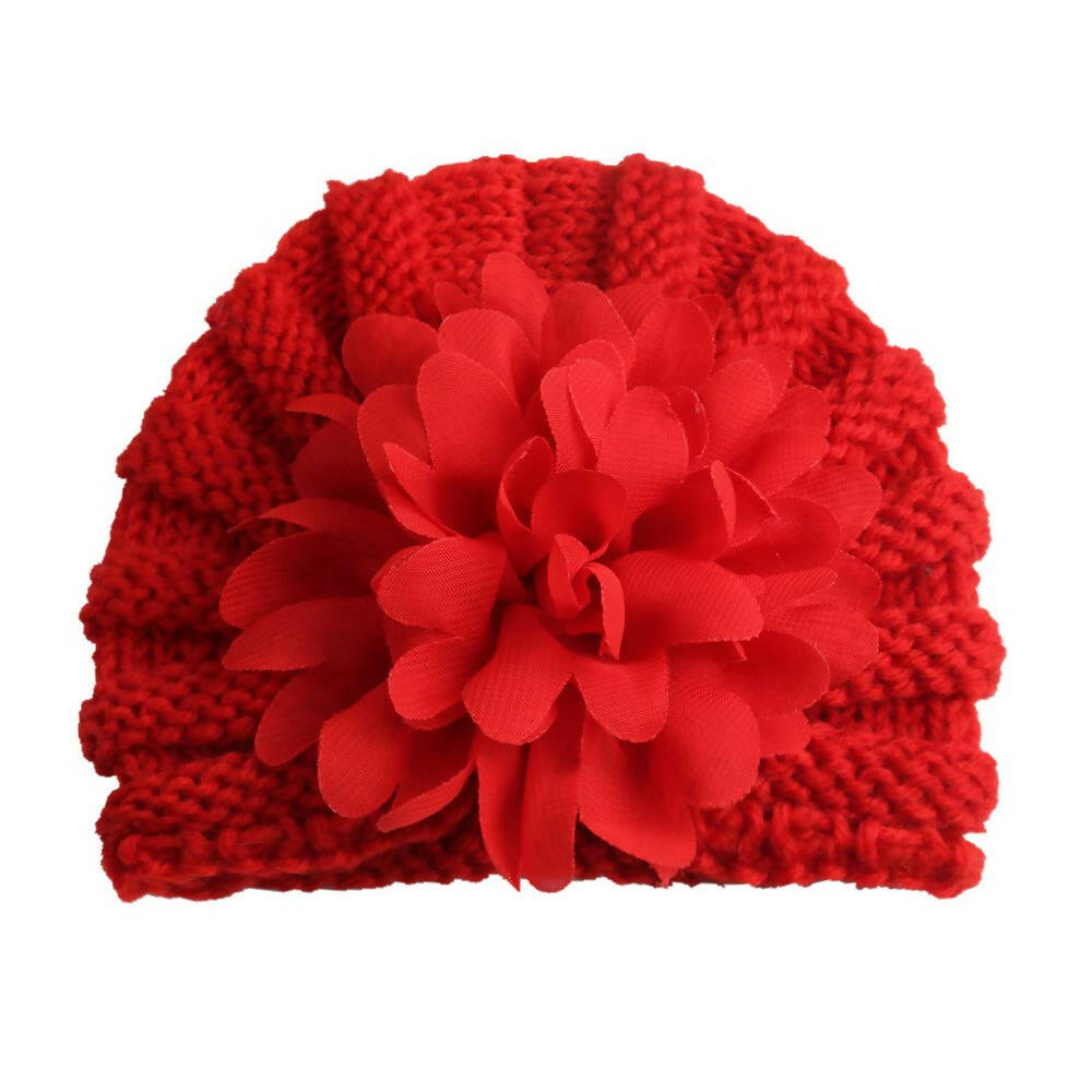 BabyMoon Baby Knitted Flower Cap | Grocsy