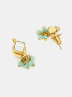 Ruby Raang Set Of Pastel Green Maang Tikka And Earrings | Grocsy