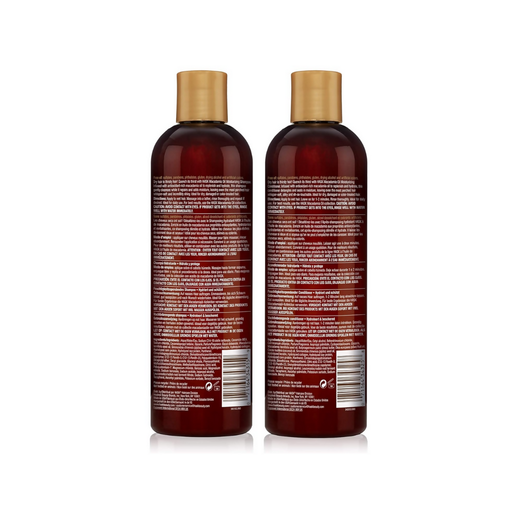 HASK Macadamia Oil Moisturizing Shampoo & Conditioner | Grocsy