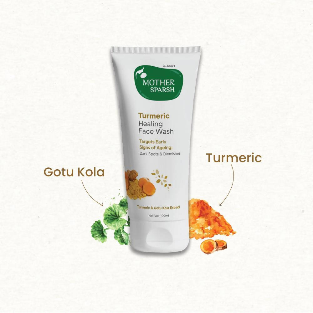 Mother Sparsh Turmeric Healing Face Wash | Grocsy