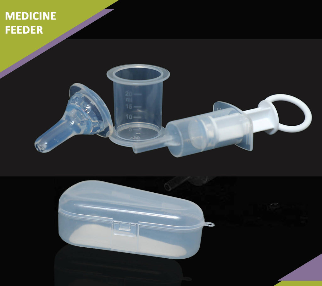 Safe-O-Kid Silicone made BPA free medicine Feeder cum Dropper for Kids- White | Grocsy