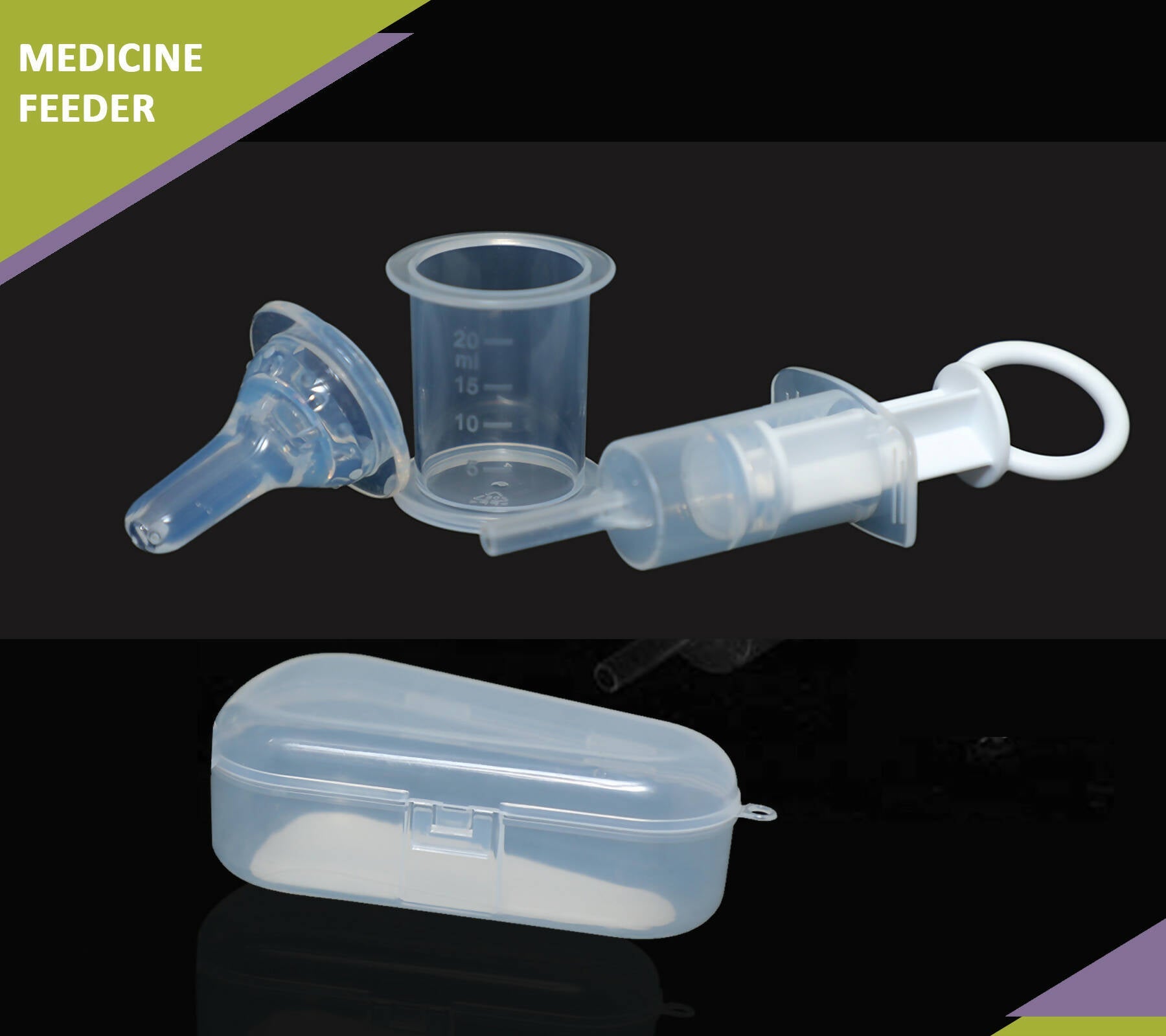 Safe-O-Kid Silicone made BPA free medicine Feeder cum Dropper for Kids- White | Grocsy