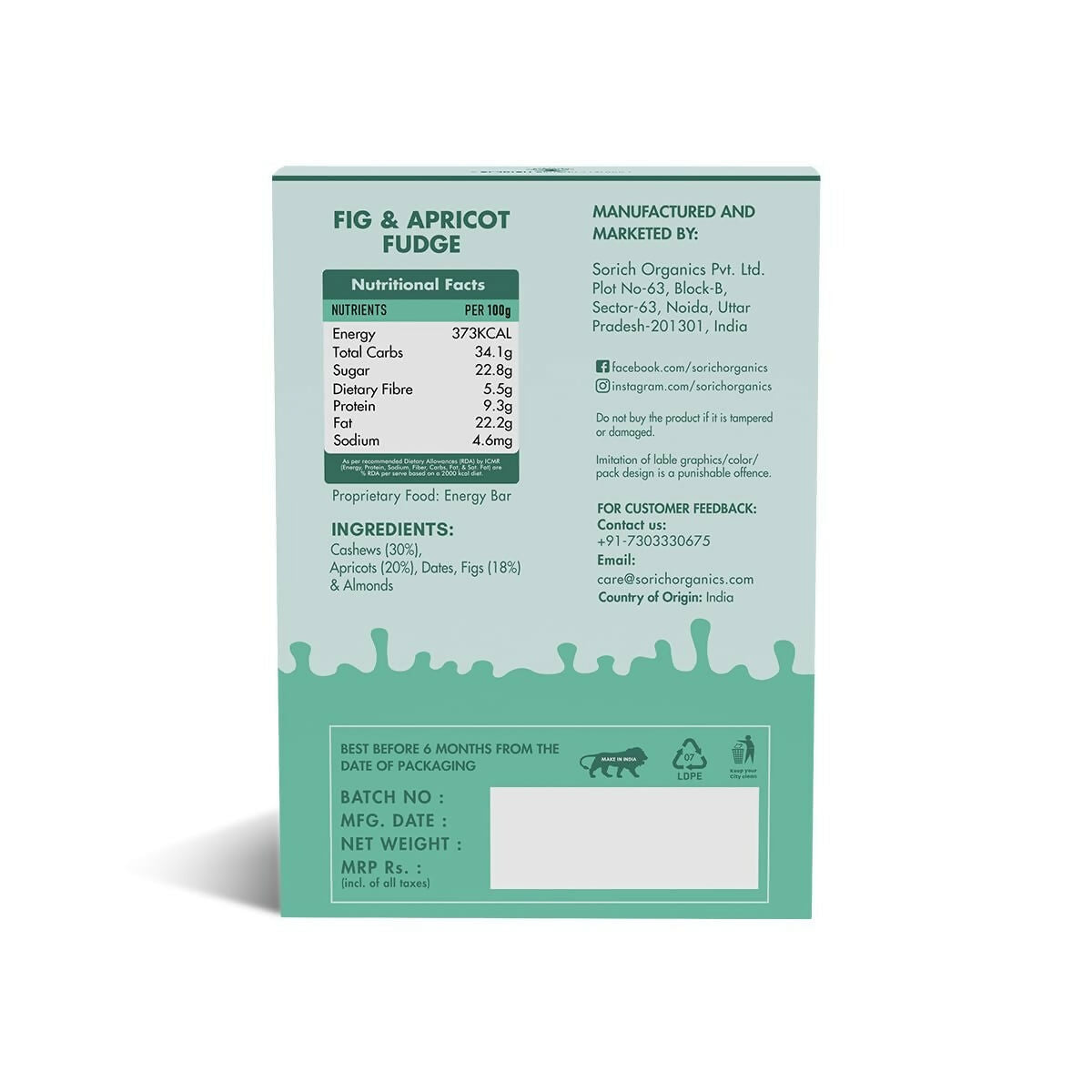 Sorich Organics Dessert Protein Mini Bars Fig & Apricot | Grocsy