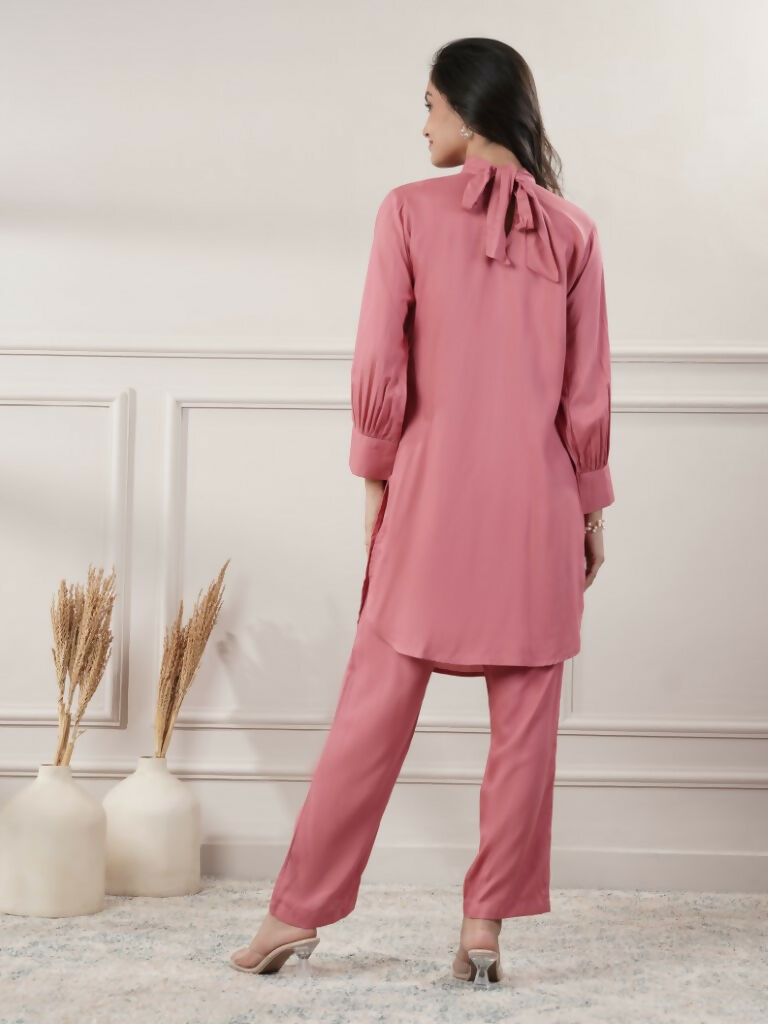Joban Fashion Women's Rayon Peach Co-Ord Set | Grocsy