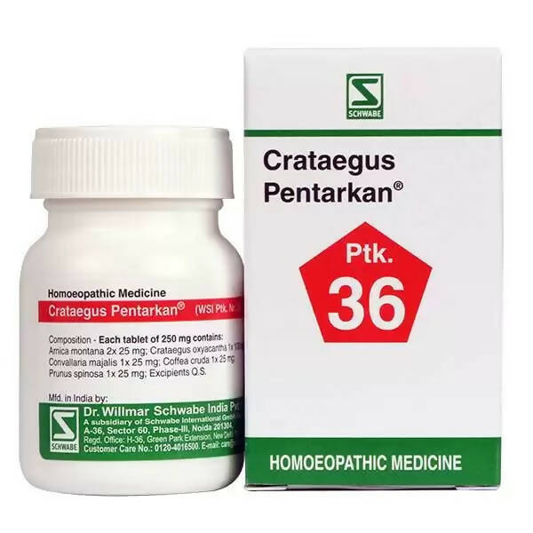 Dr. Willmar Schwabe India Crataegus Pentarkan Ptk 36 Tablets | Grocsy