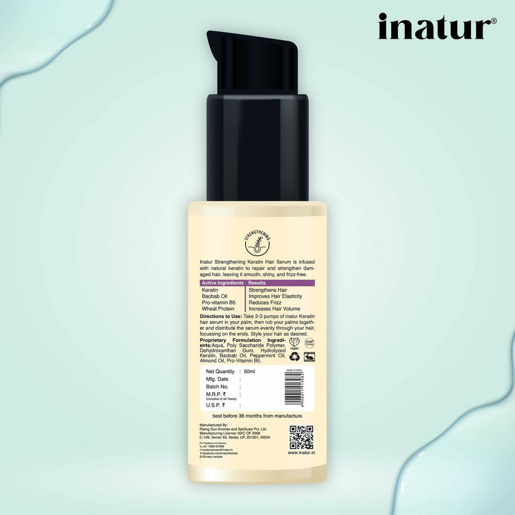 Inatur Strengthening Keratin Hair Serum | Grocsy