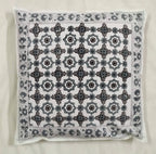 The Decor Nook Grey Jaal Print With Grey Border Cushion Cover | Grocsy