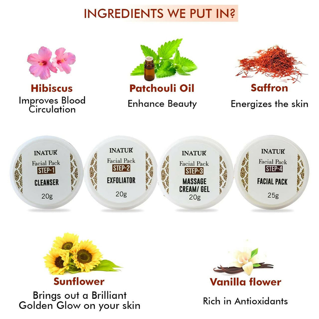 Inatur Saffron Gold Facial Kit | Grocsy