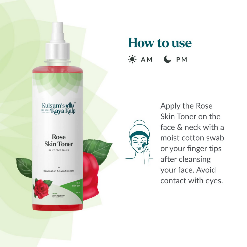 Kulsum's Kaya Kalp Rose Skin Toner For Rejuvenation & Even Skin Tone | Grocsy