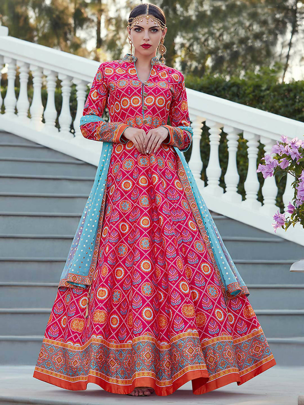 Partywear Designer Pink Heavy Soft Killer Silk Salwar Suit - Anbazaar | Grocsy