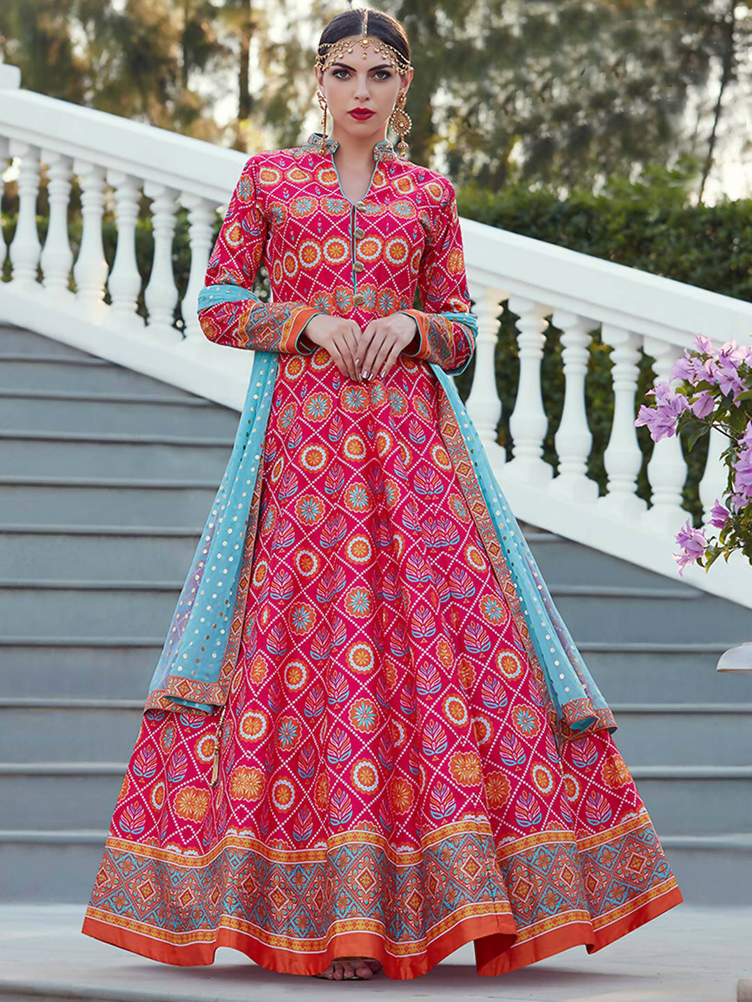 Partywear Designer Pink Heavy Soft Killer Silk Salwar Suit - Anbazaar | Grocsy