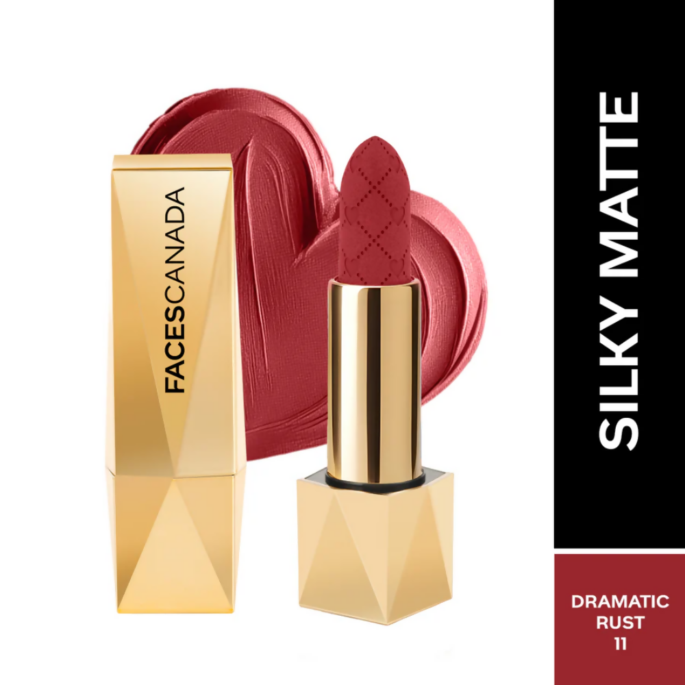 Faces Canada Comfy Silk Obsession Lipstick - Dramatic Rust 11 | Grocsy