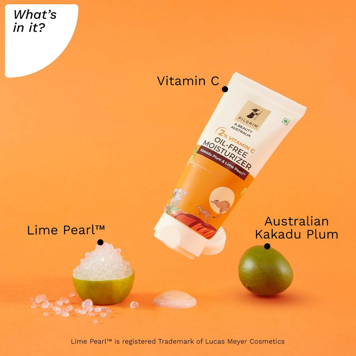 Pilgrim Australian 2% Vitamin C Oil free Moisturizer with Kakadu Plum & Lime Pearl For Oily & Acne Prone Skin | Grocsy